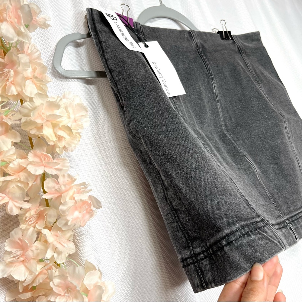 New Newbury Kustom denim black mini skirt - Picture 2 of 6